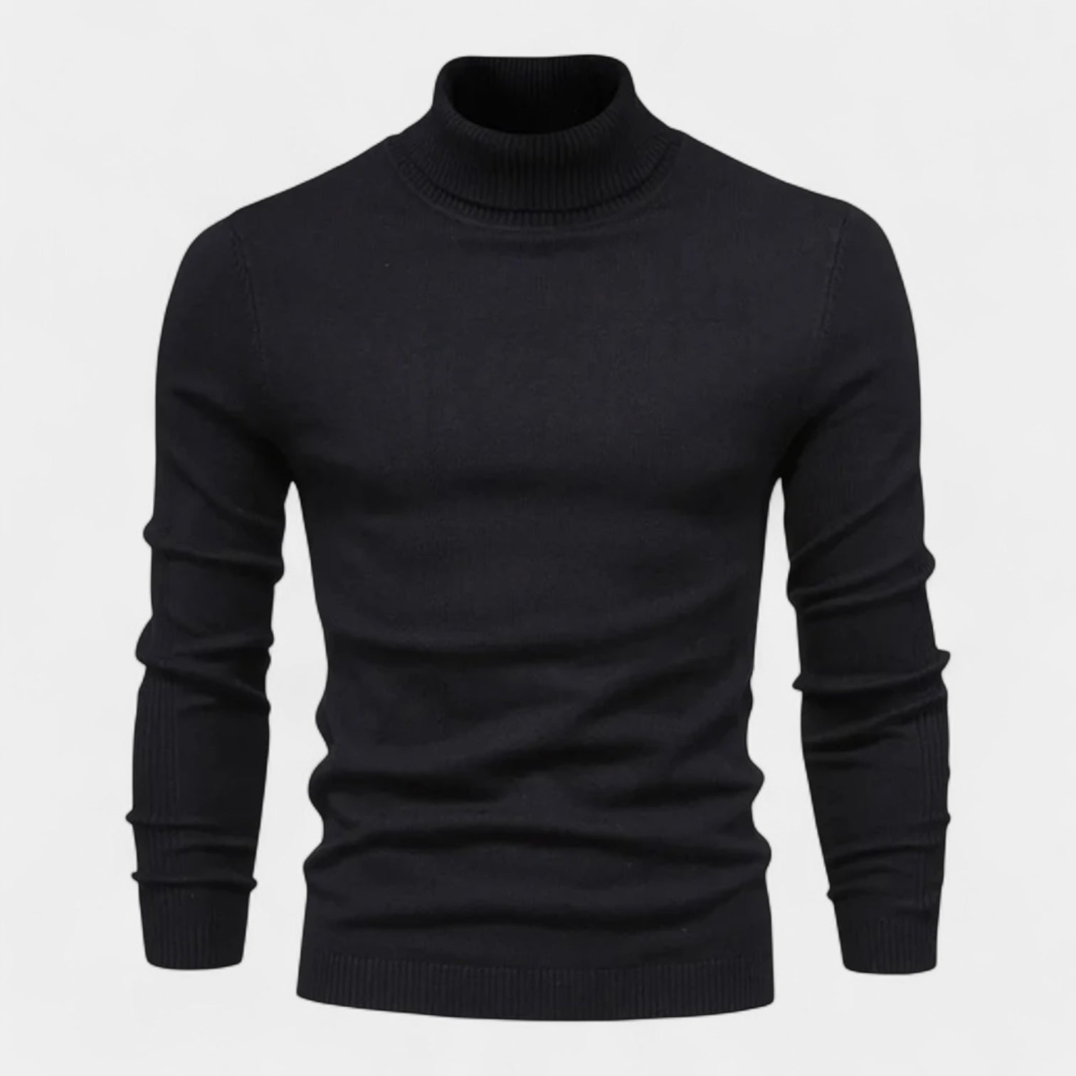 Norrskenberg | Ribbstickad Turtleneck-Tröja för Män