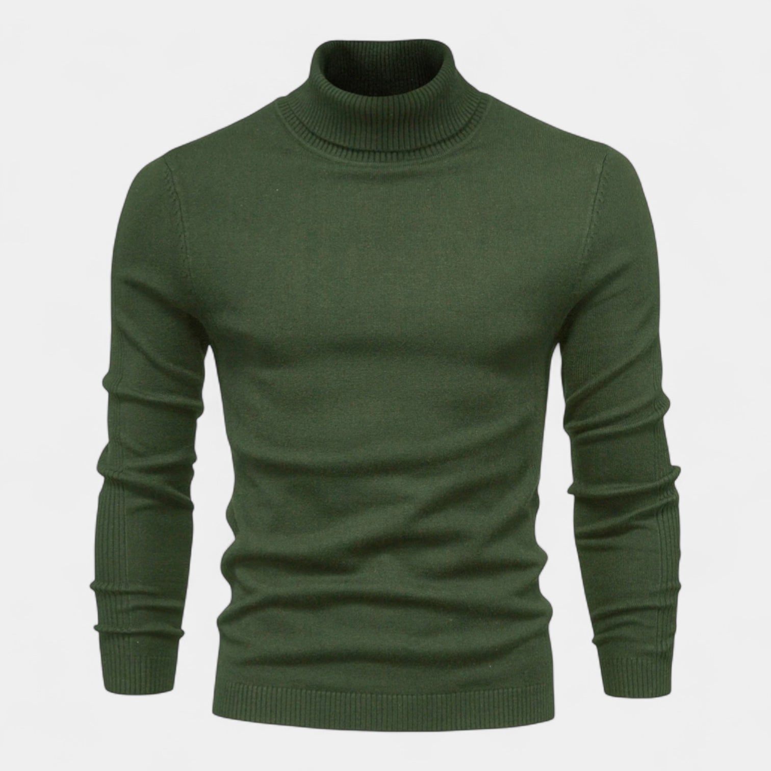 Norrskenberg | Ribbstickad Turtleneck-Tröja för Män