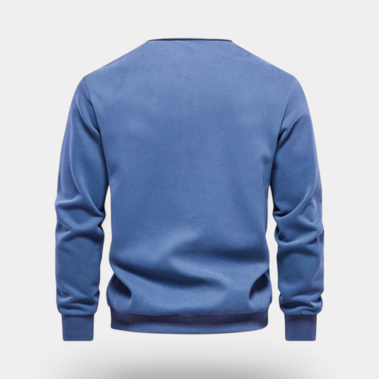 Norrskenberg | Herr Polo‑sweatshirt med Dresskrage – Bomullspullover