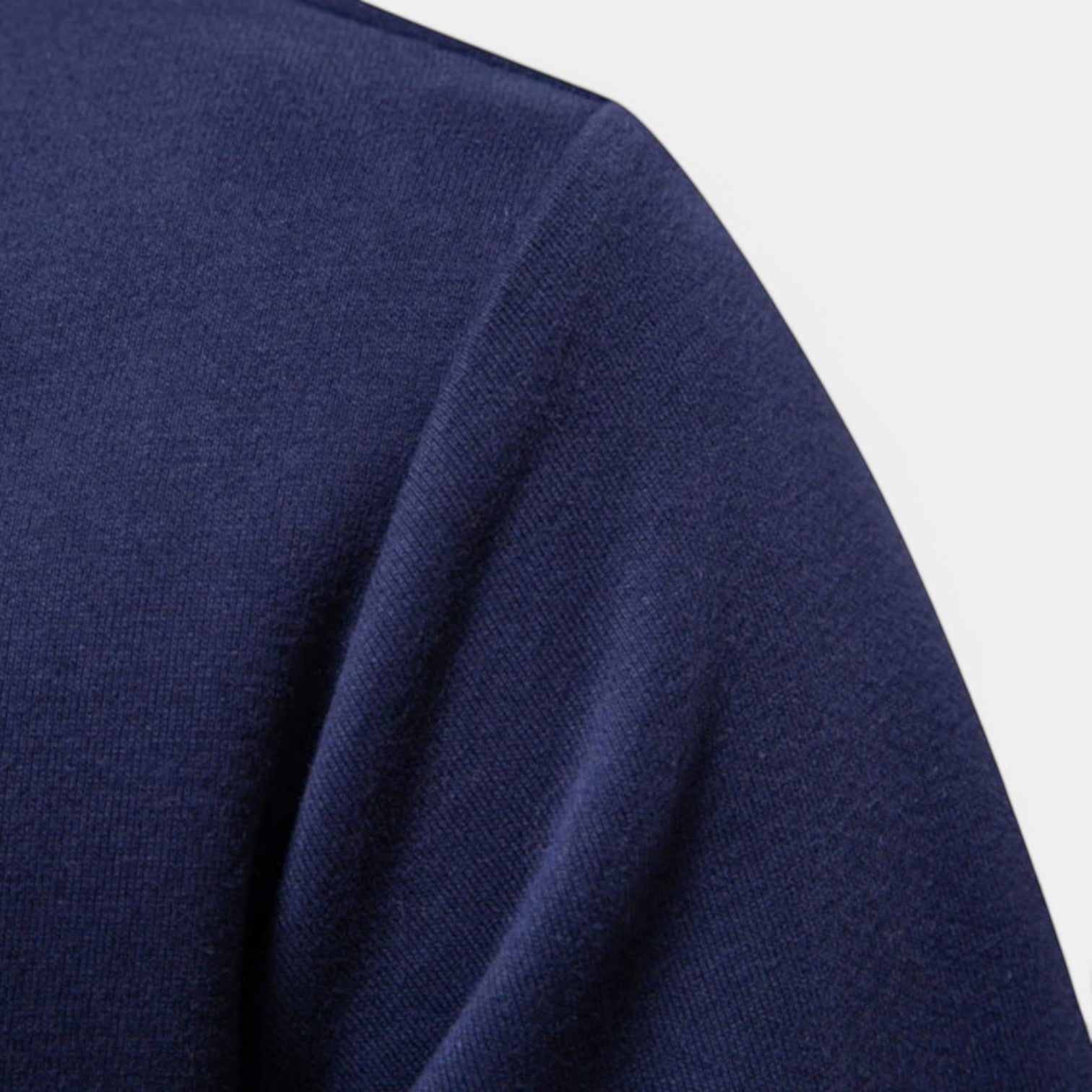 Norrskenberg | Herr Polo‑sweatshirt med Dresskrage – Bomullspullover