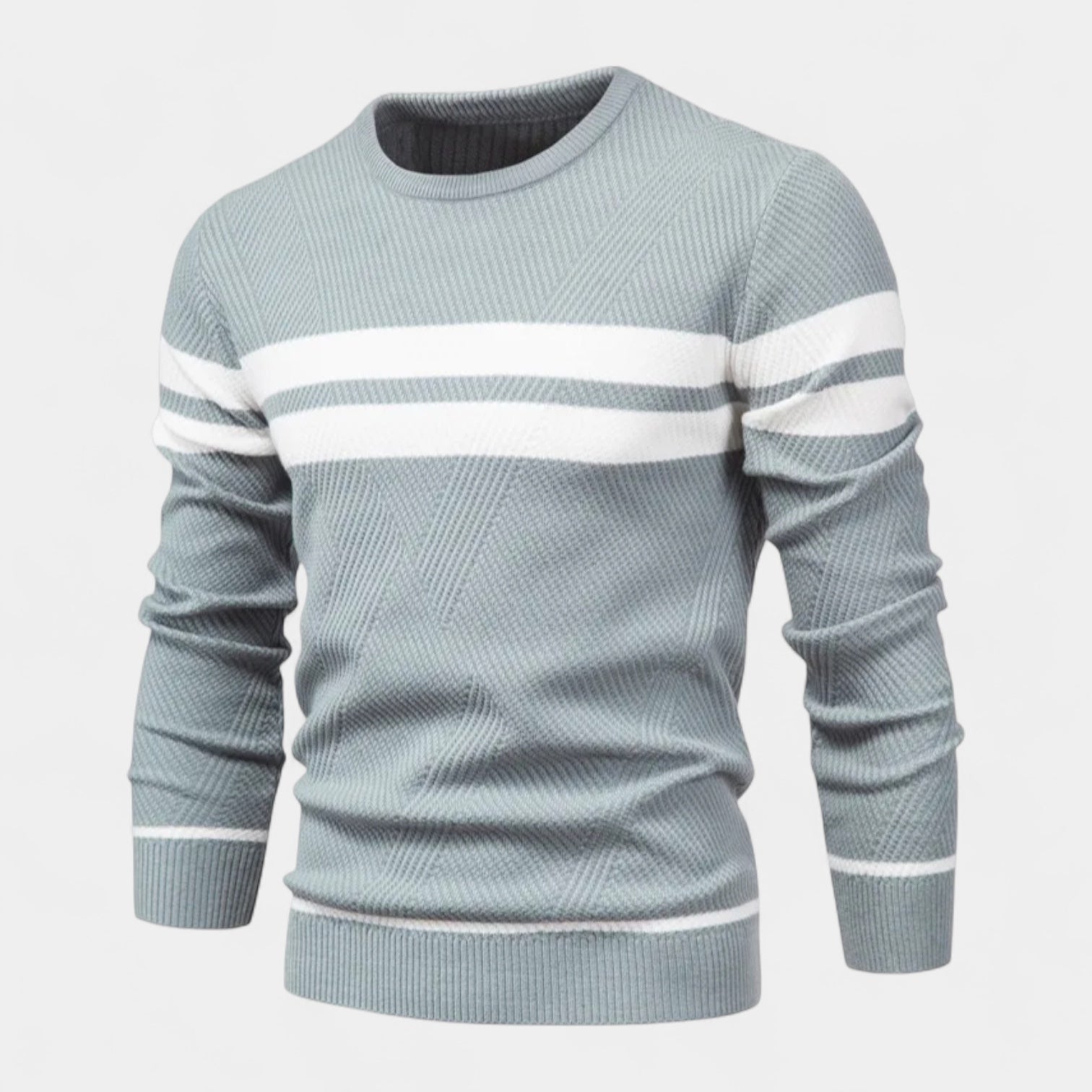 Norrskenberg | Herr Randig Tröja – Långärmad Crewneck