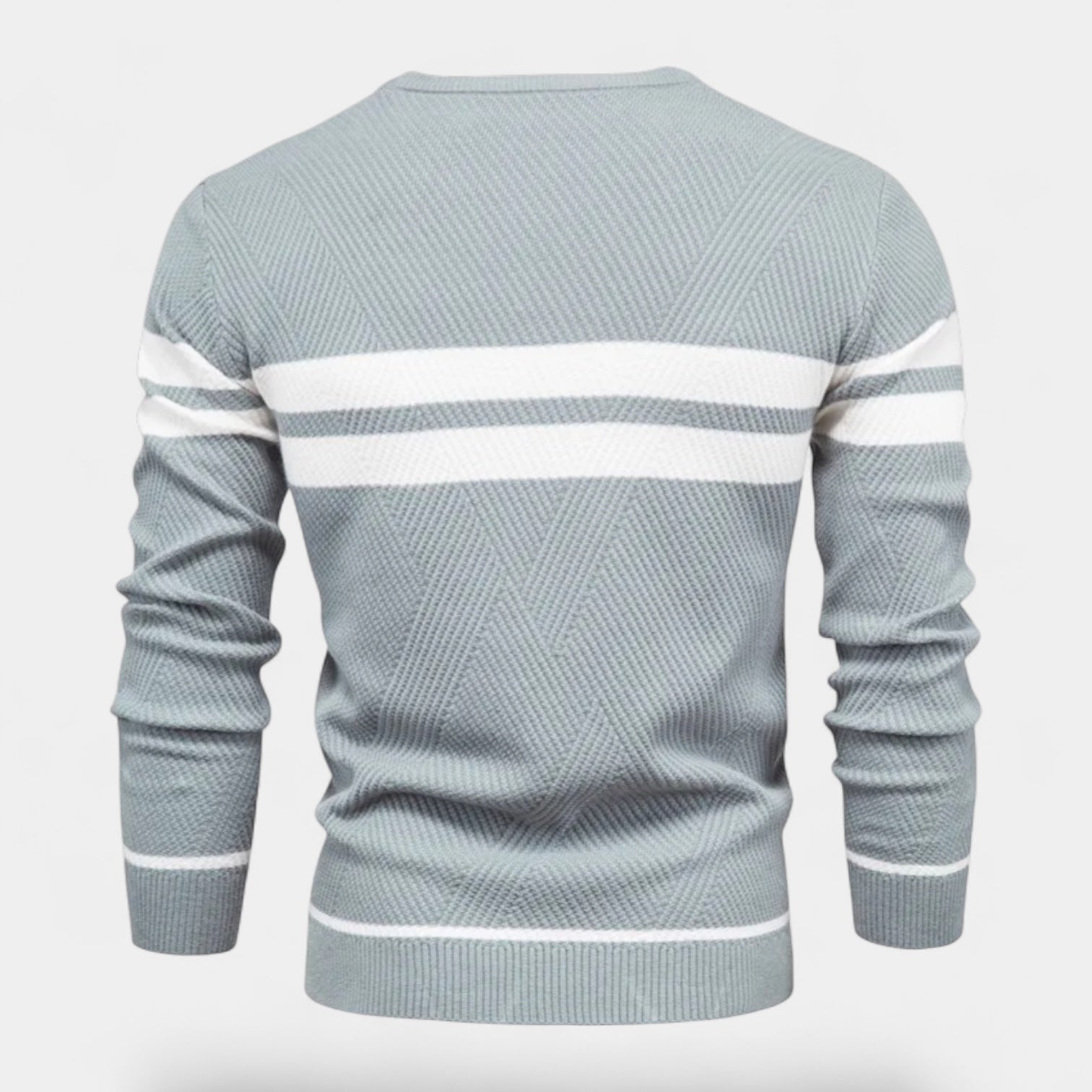 Norrskenberg | Herr Randig Tröja – Långärmad Crewneck