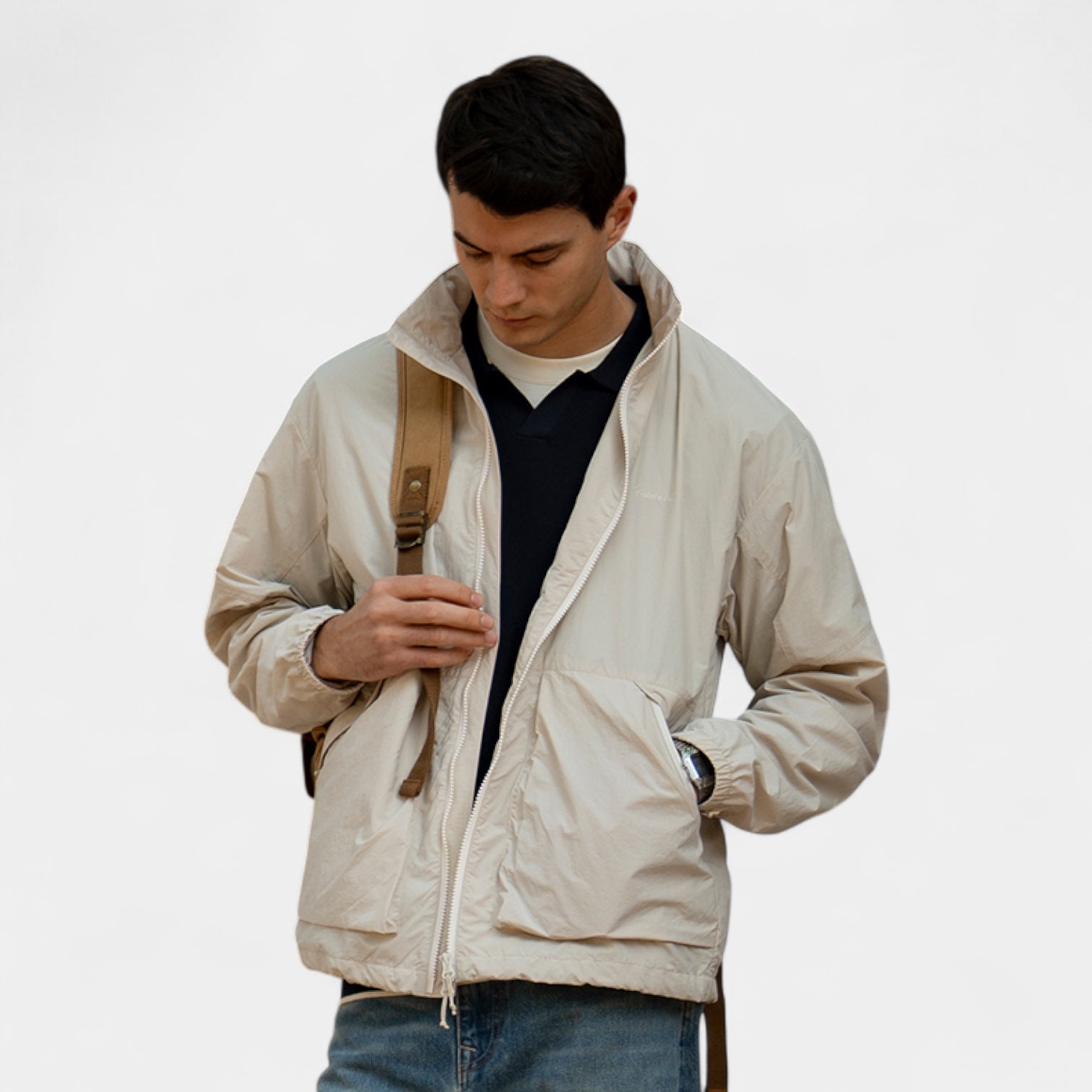 Norrskenberg | Herr Vindjacka med Infälld Huva - Lätt & Vattenavvisande