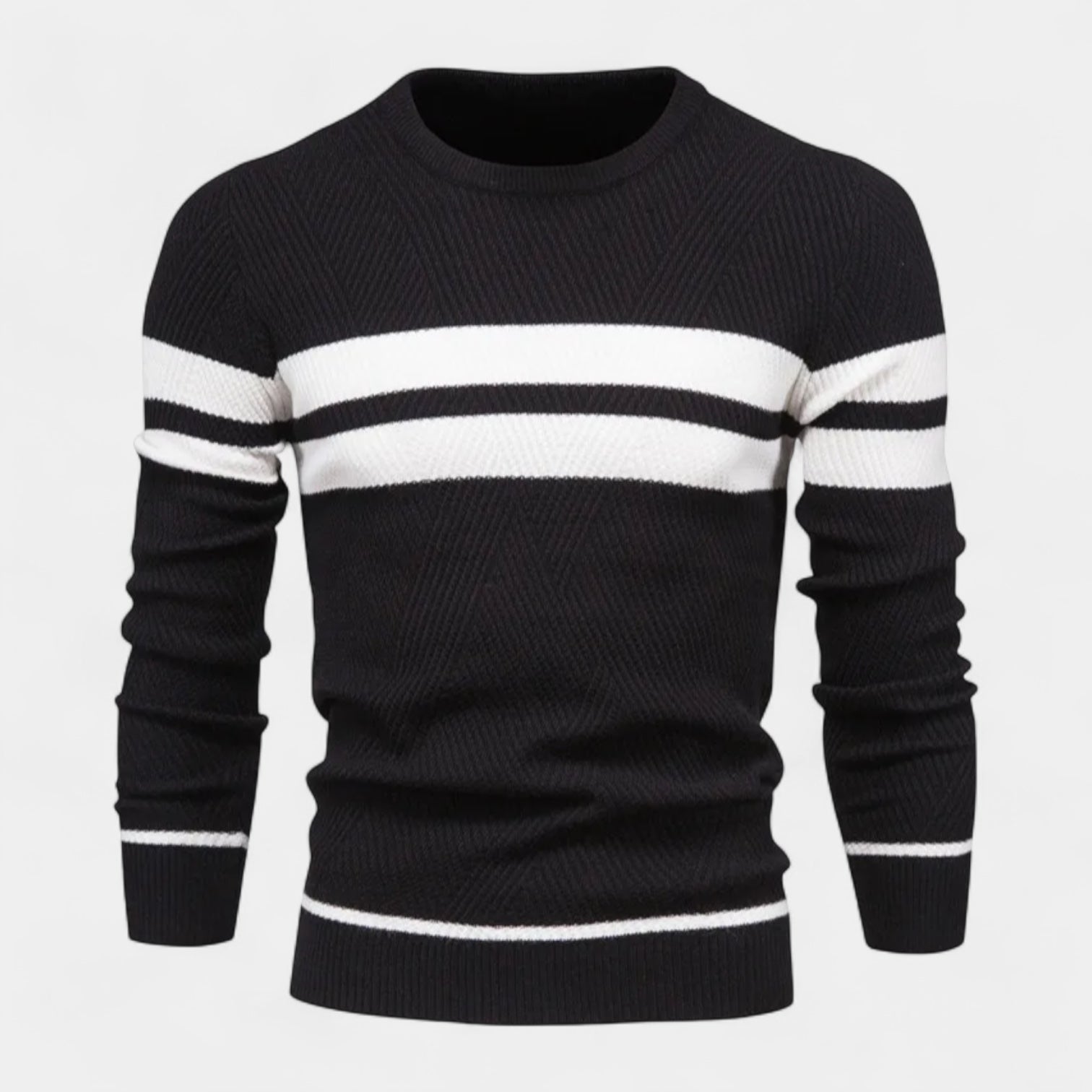 Norrskenberg | Herr Randig Tröja – Långärmad Crewneck