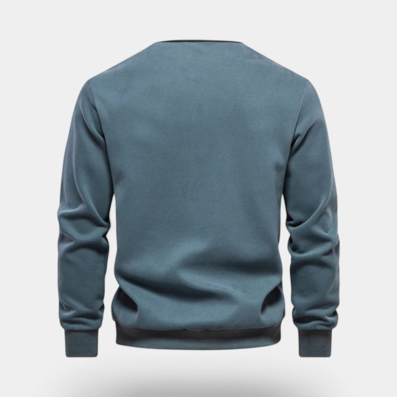 Norrskenberg | Herr Polo‑sweatshirt med Dresskrage – Bomullspullover