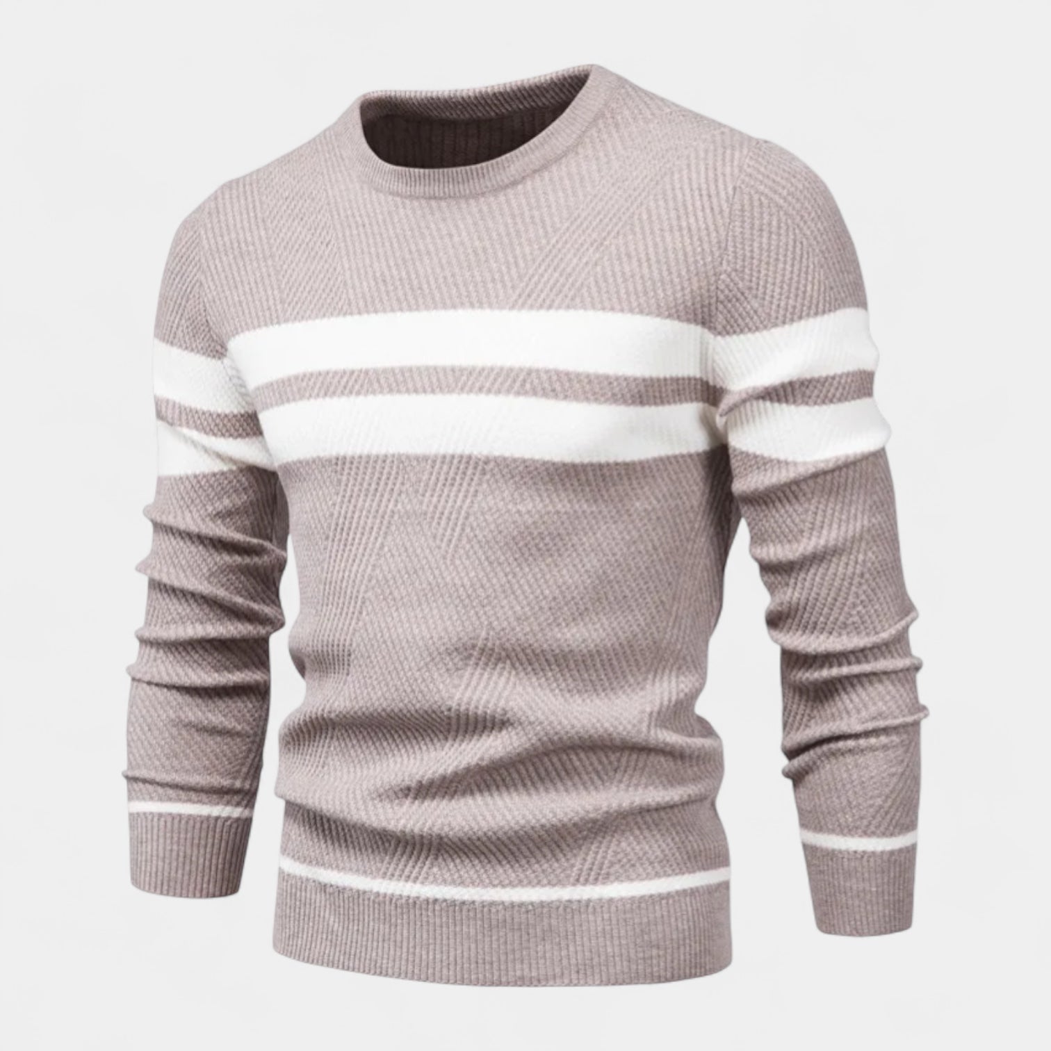 Norrskenberg | Herr Randig Tröja – Långärmad Crewneck