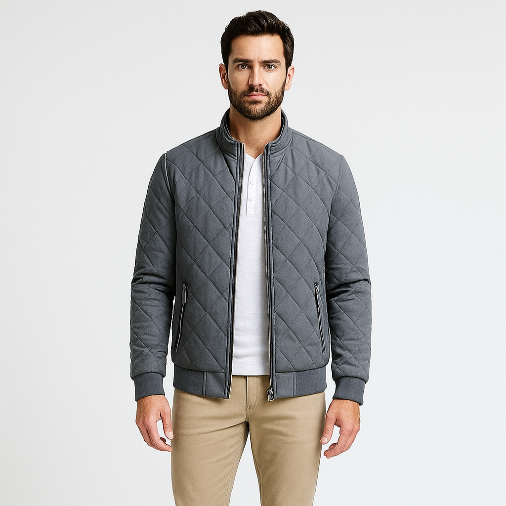 Norrskenberg | Diamantfodrad Bomberjacka för Herr - Vadderad Sportjacka