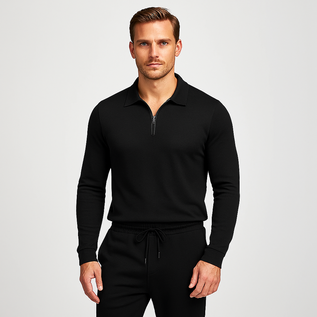 Norrskenberg | Herr Casual Tracksuit - Zip-Piké & Mjuka Joggers