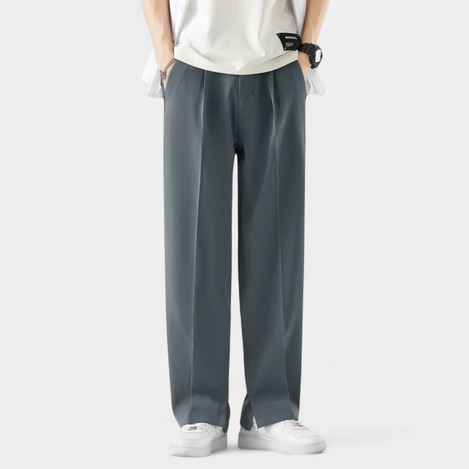 Norrskenberg | Byxor Med Raka Vida Ben för Män