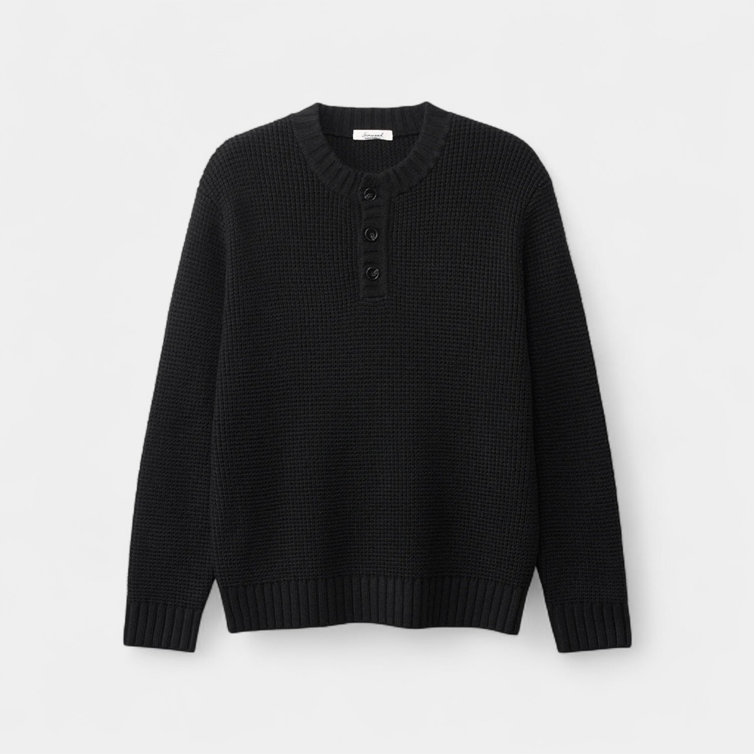 Norrskenberg | Henleytröja i Merinoull för Herr - Långärmad Stickad Pullover