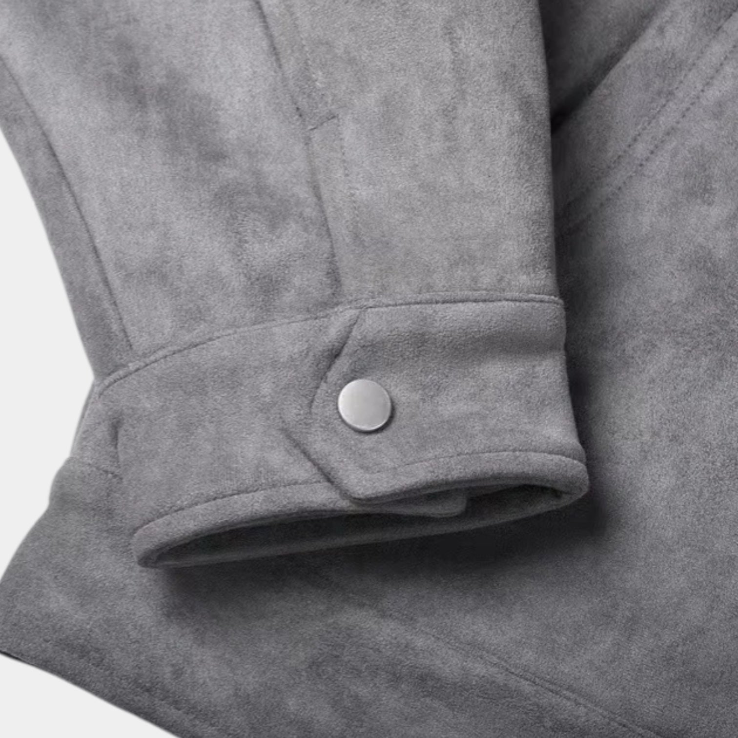 Norrskenberg | Casual Herrjacka i Fuskmocka - Dubbla Dragkedjor