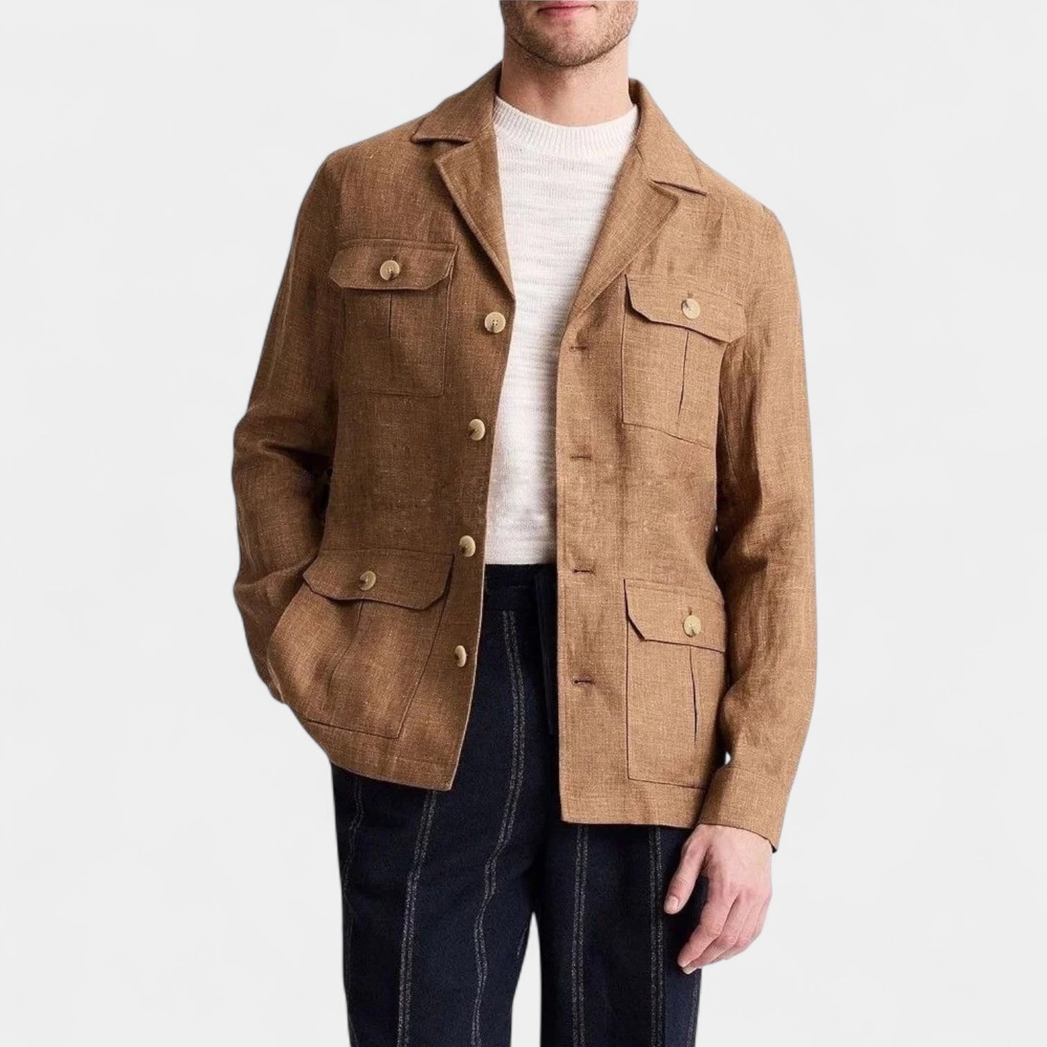 Norrskenberg | Herr Linne-Överskjorta – Lätt, Andningsbar & Elegant