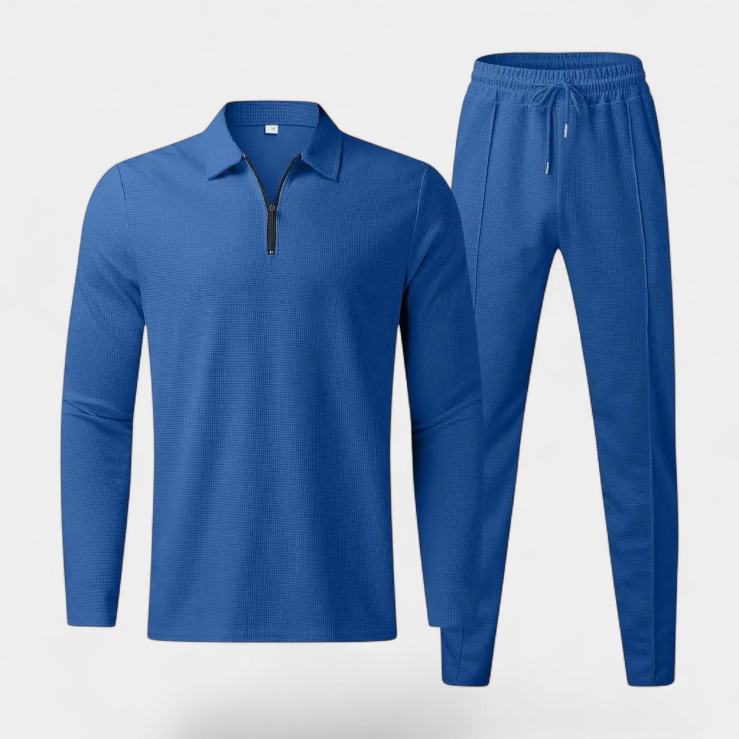 Norrskenberg | Herr Casual Tracksuit - Zip-Piké & Mjuka Joggers