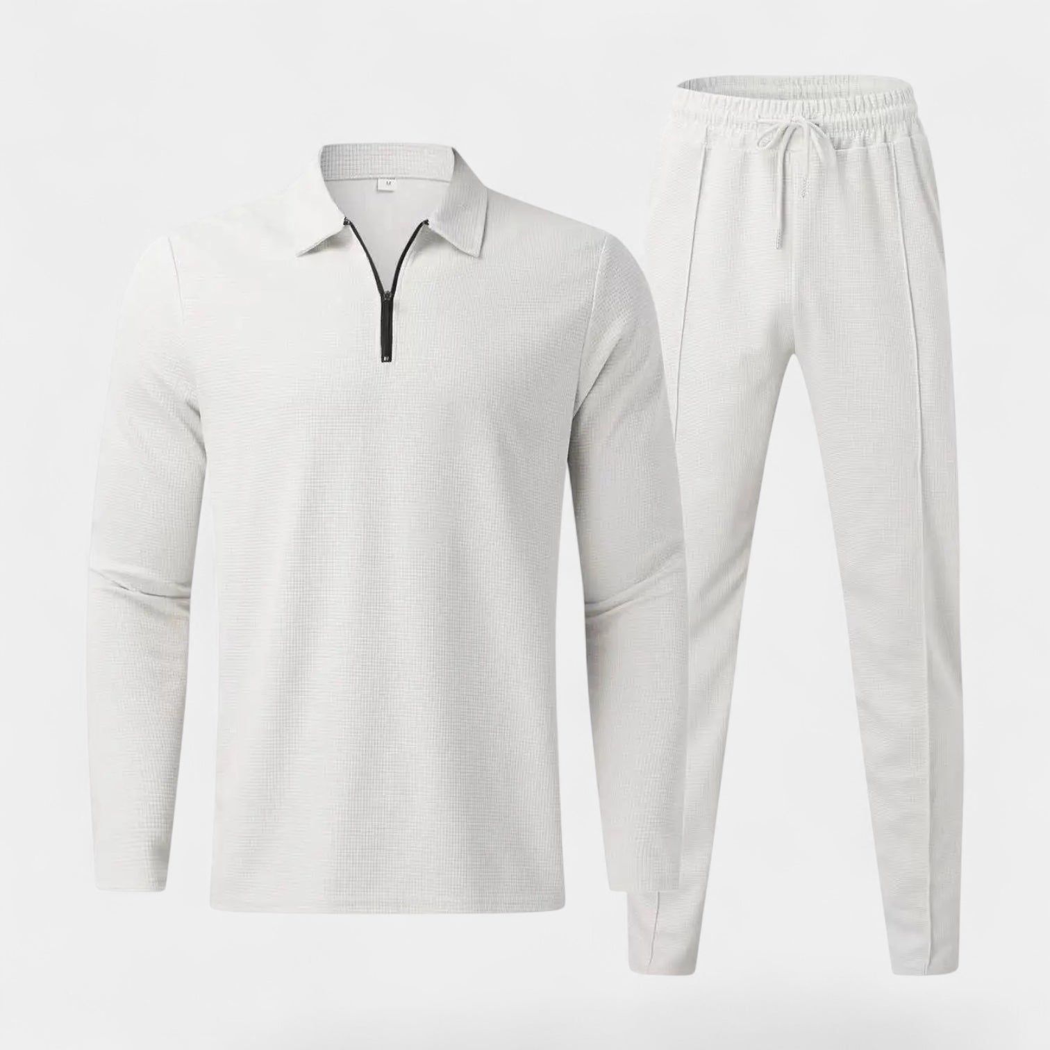 Norrskenberg | Herr Casual Tracksuit - Zip-Piké & Mjuka Joggers