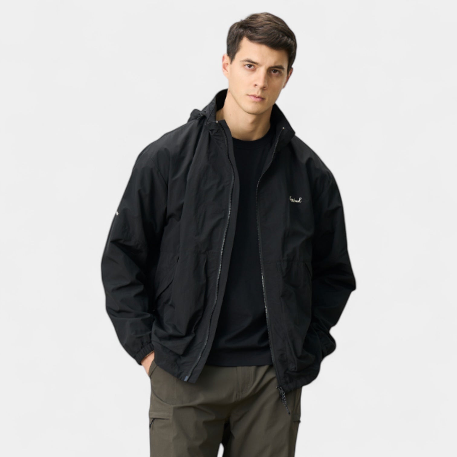 Norrskenberg | Herr Vindjacka med Infälld Huva - Lätt & Vattenavvisande