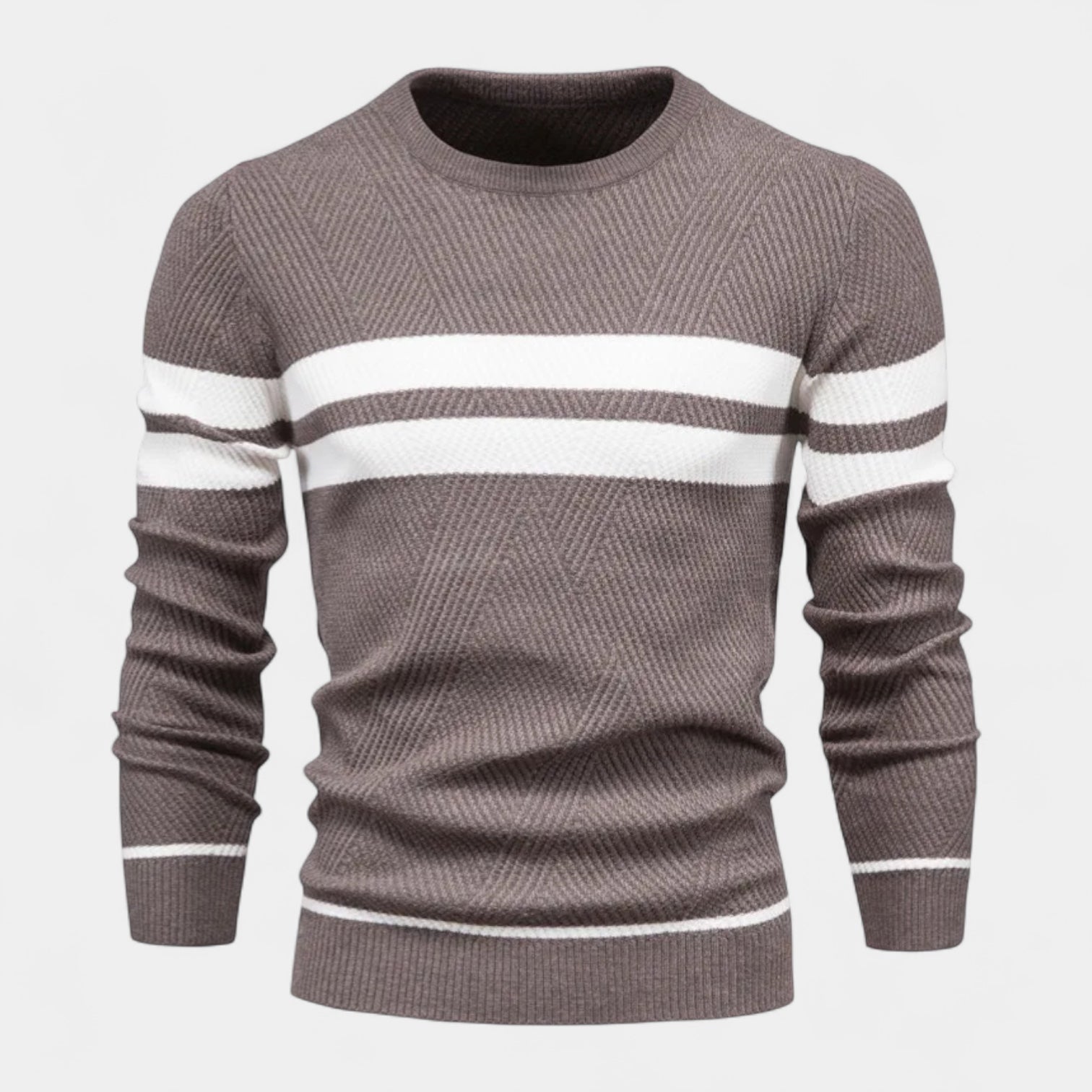 Norrskenberg | Herr Randig Tröja – Långärmad Crewneck