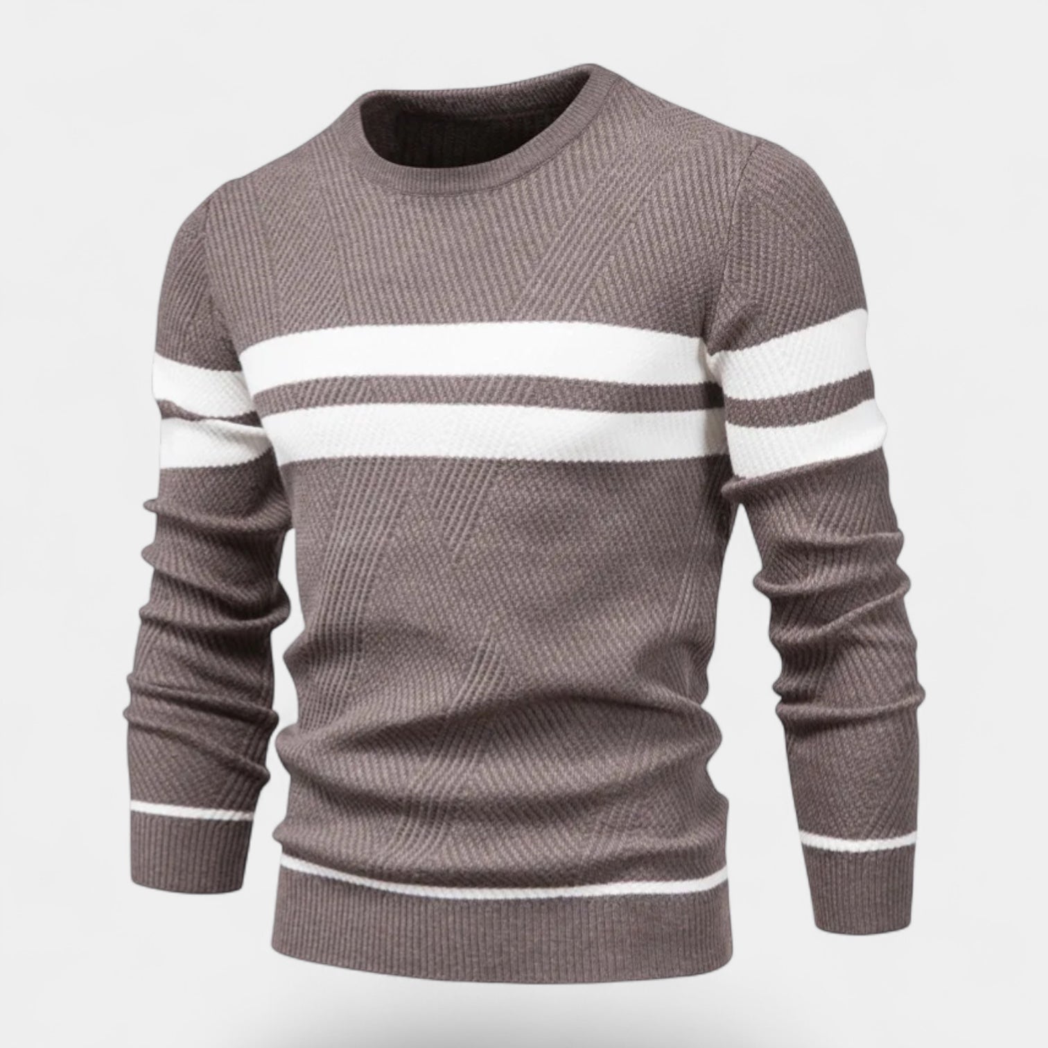 Norrskenberg | Herr Randig Tröja – Långärmad Crewneck