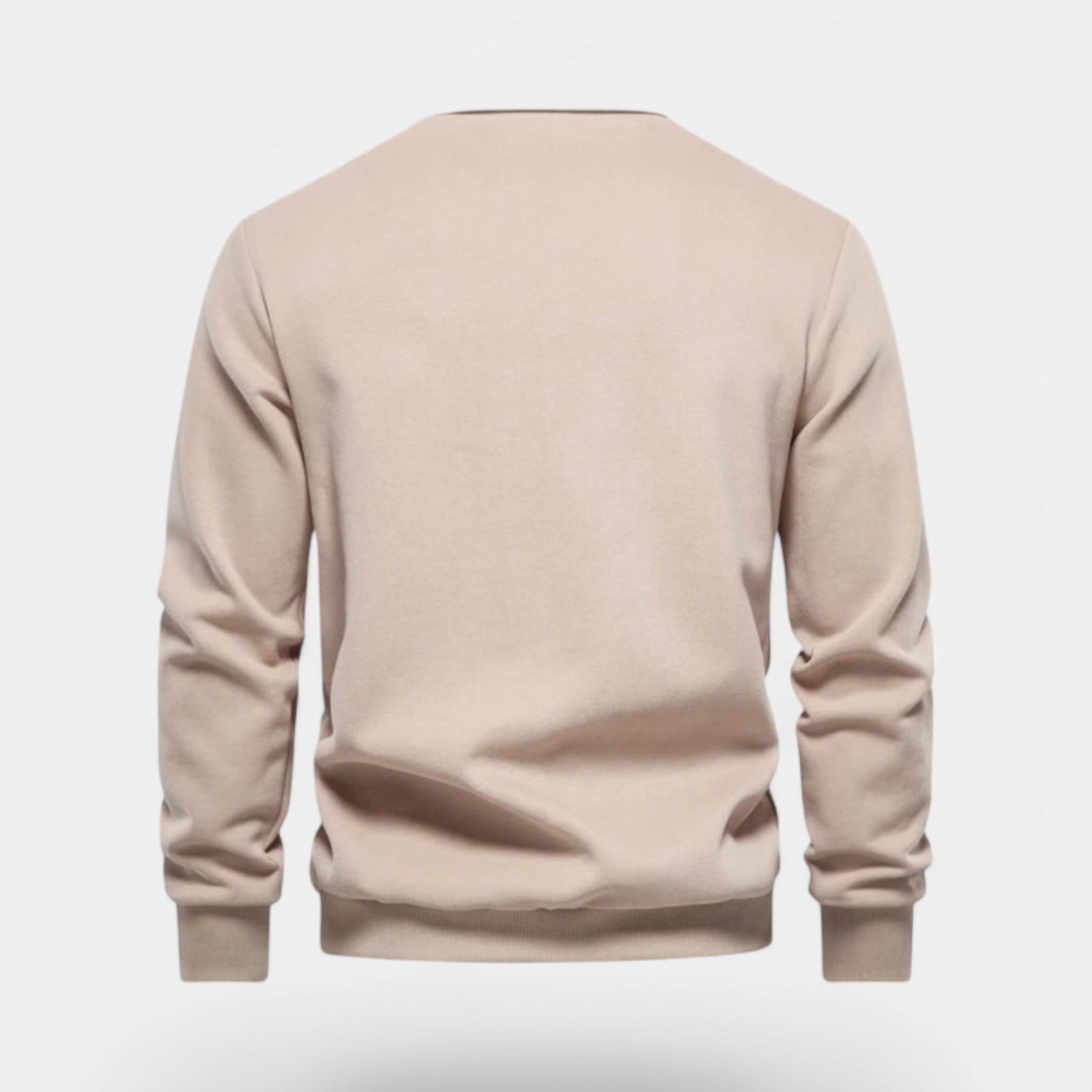 Norrskenberg | Herr Polo‑sweatshirt med Dresskrage – Bomullspullover