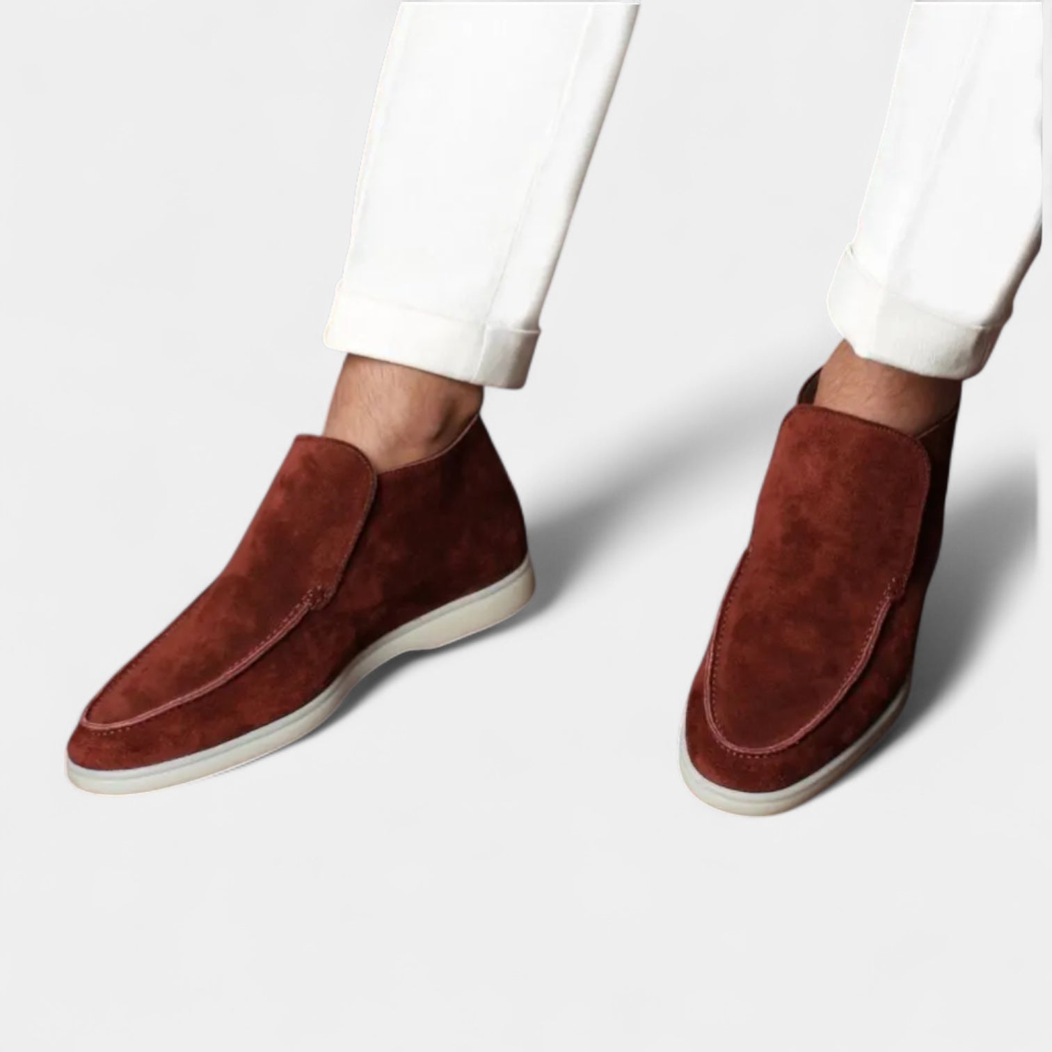 Norrskenberg | Mocka Loafers för män - Läder Slip on Shoes