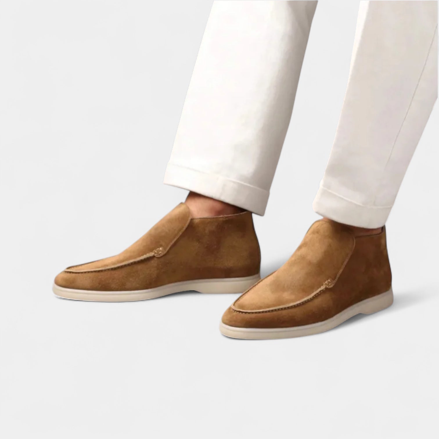 Norrskenberg | Mocka Loafers för män - Läder Slip on Shoes