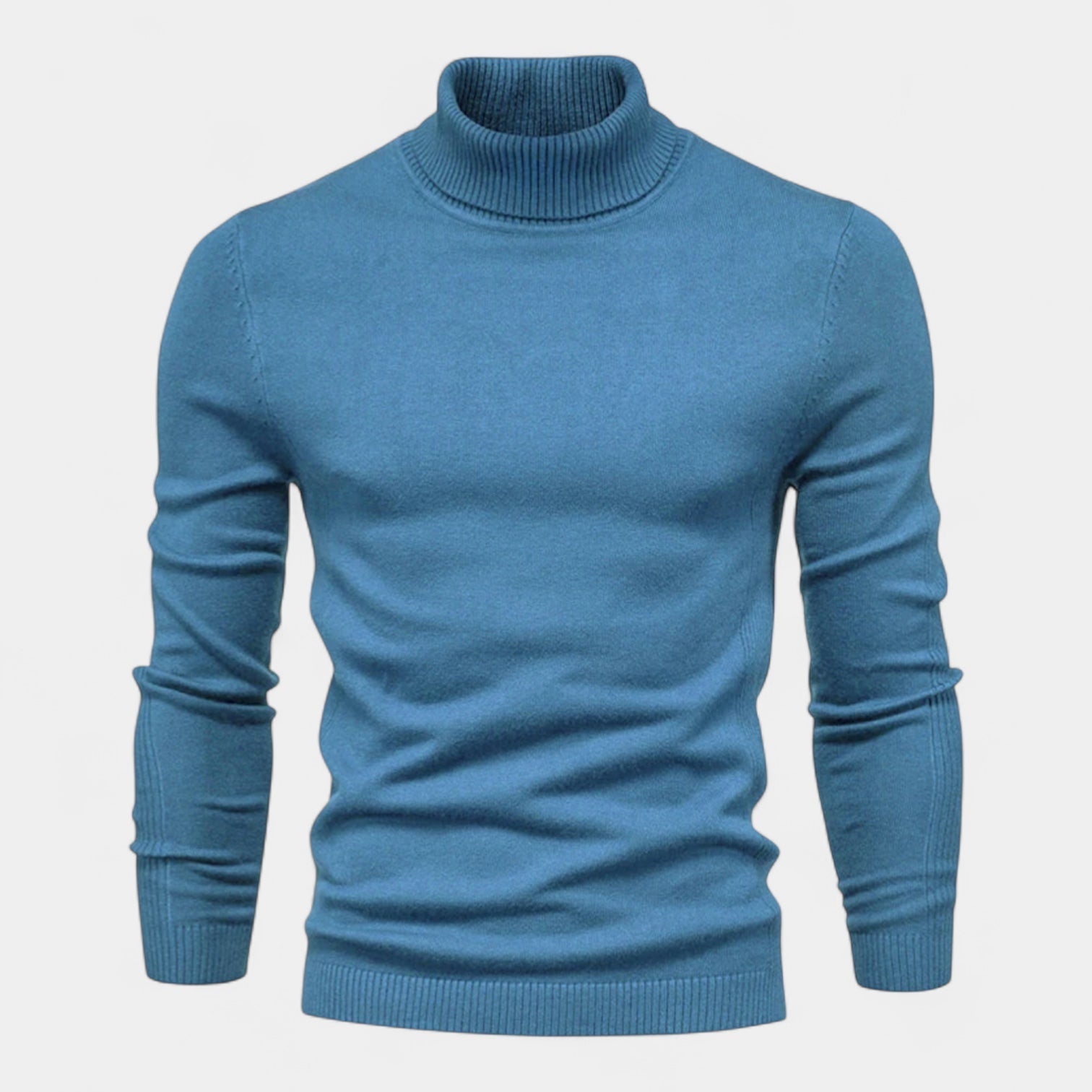 Norrskenberg | Ribbstickad Turtleneck-Tröja för Män