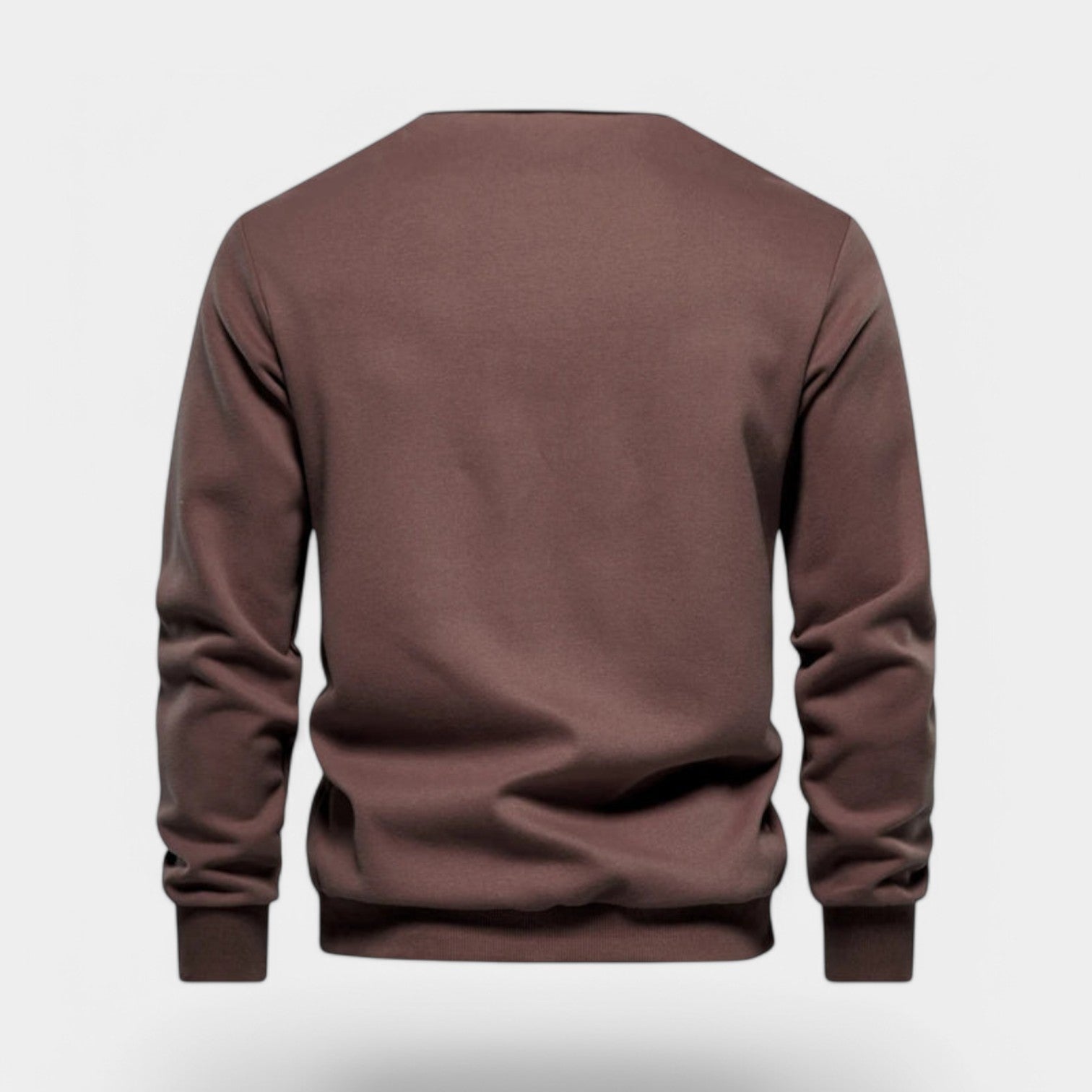 Norrskenberg | Herr Polo‑sweatshirt med Dresskrage – Bomullspullover