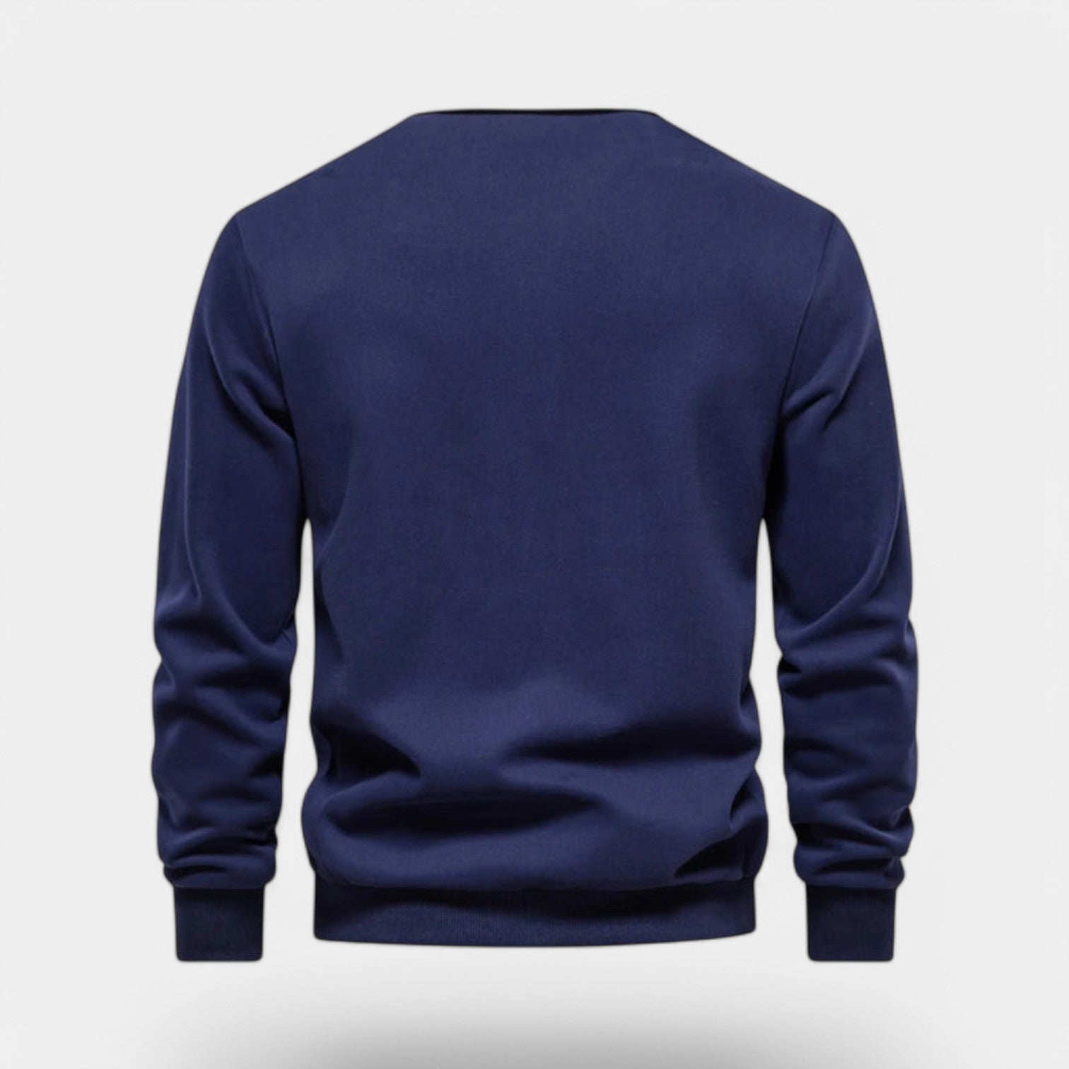 Norrskenberg | Herr Polo‑sweatshirt med Dresskrage – Bomullspullover