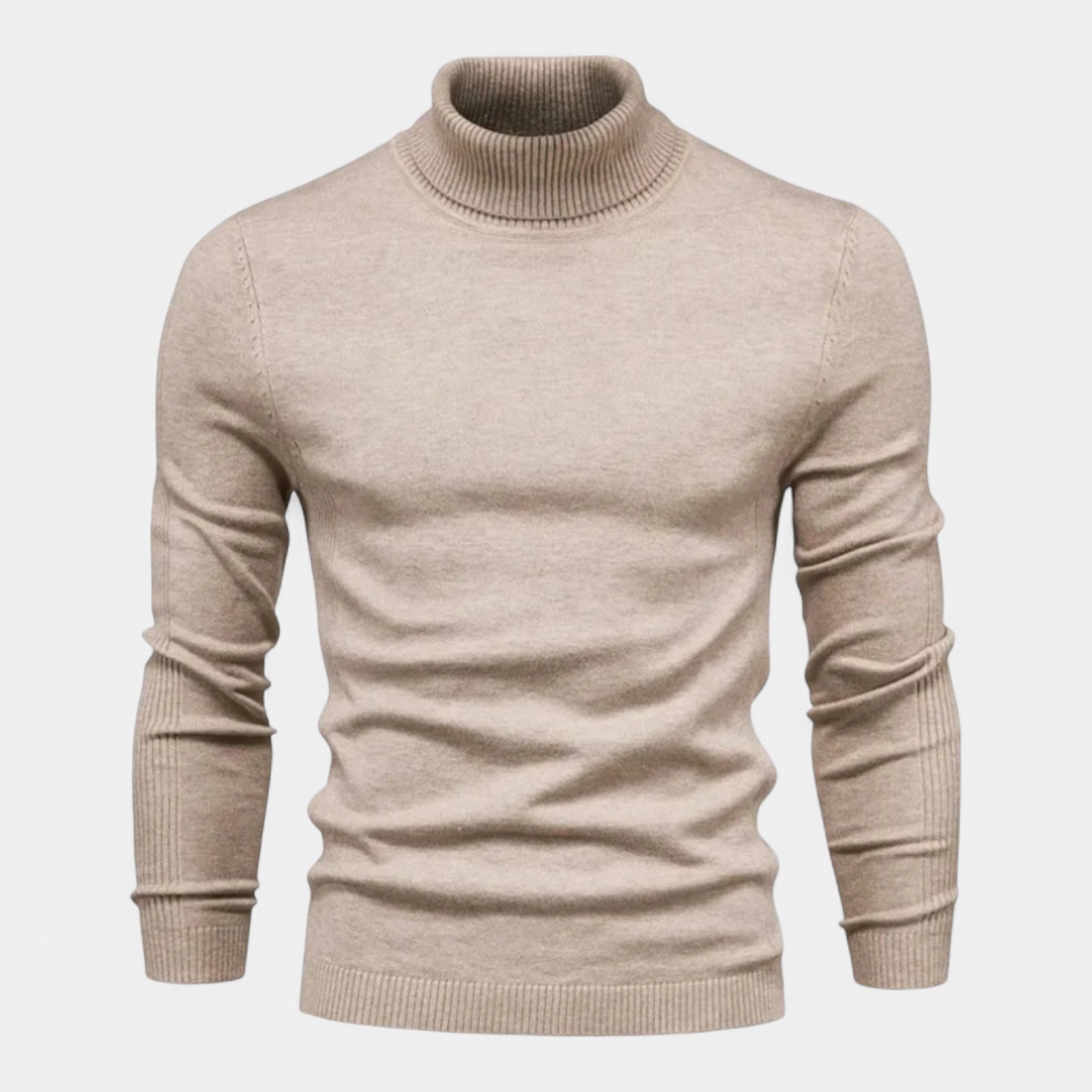 Norrskenberg | Ribbstickad Turtleneck-Tröja för Män