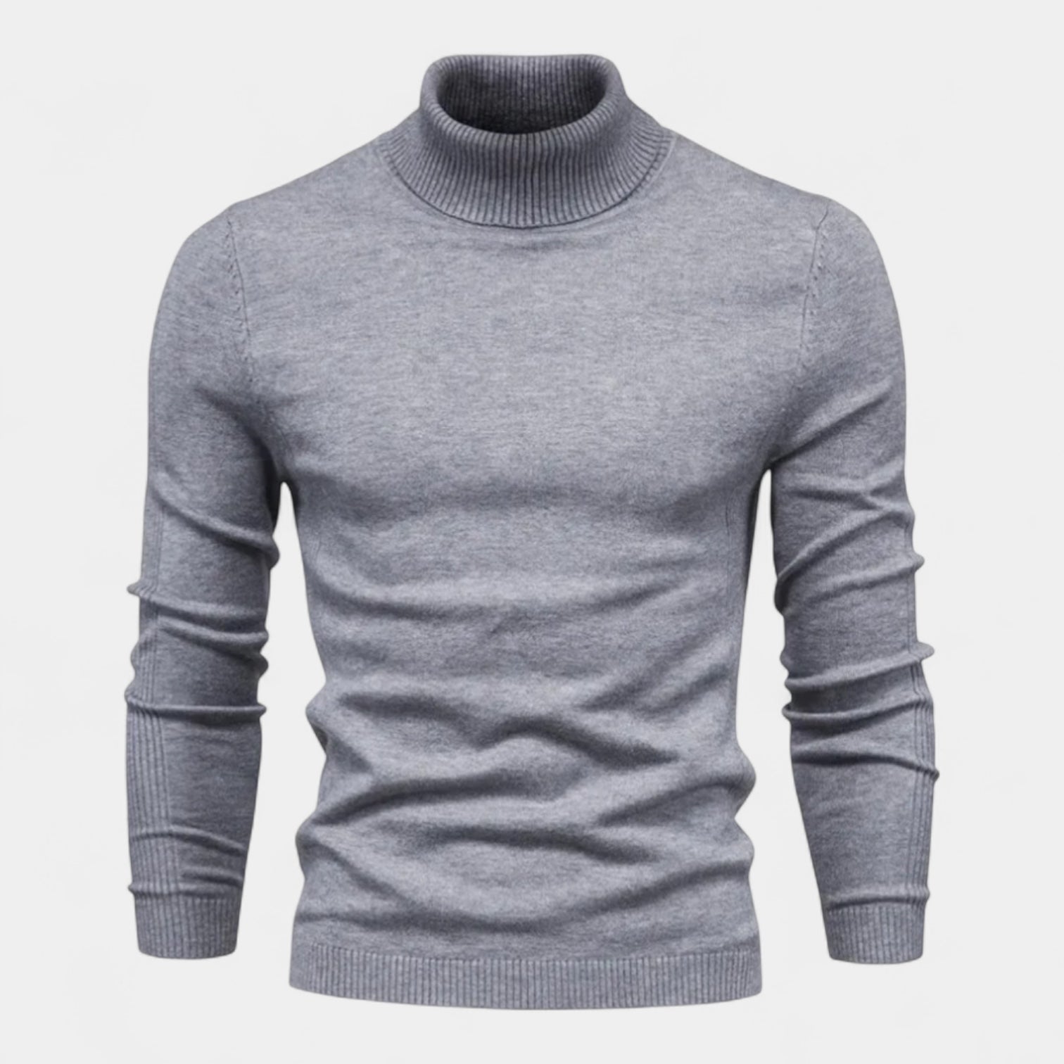 Norrskenberg | Ribbstickad Turtleneck-Tröja för Män