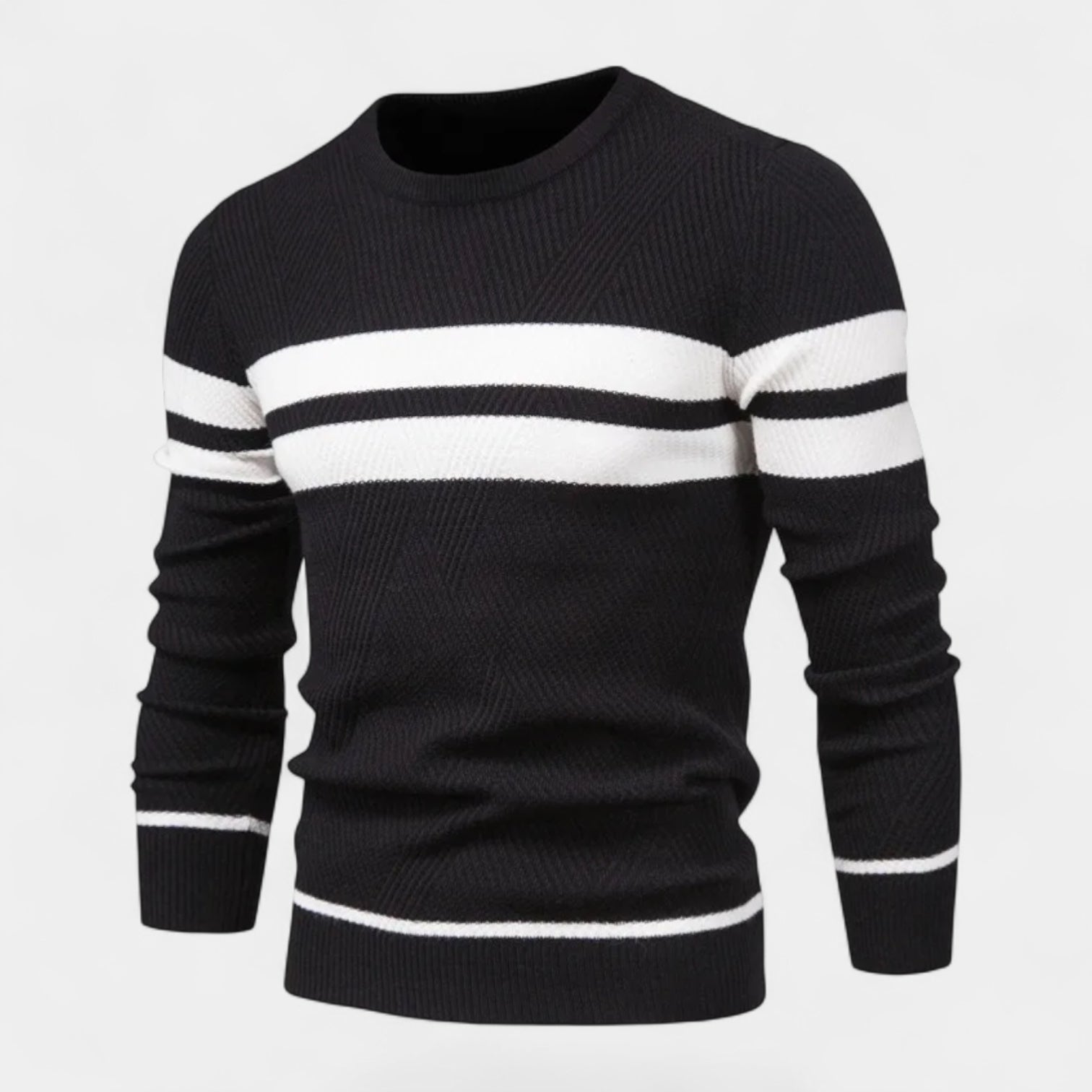 Norrskenberg | Herr Randig Tröja – Långärmad Crewneck