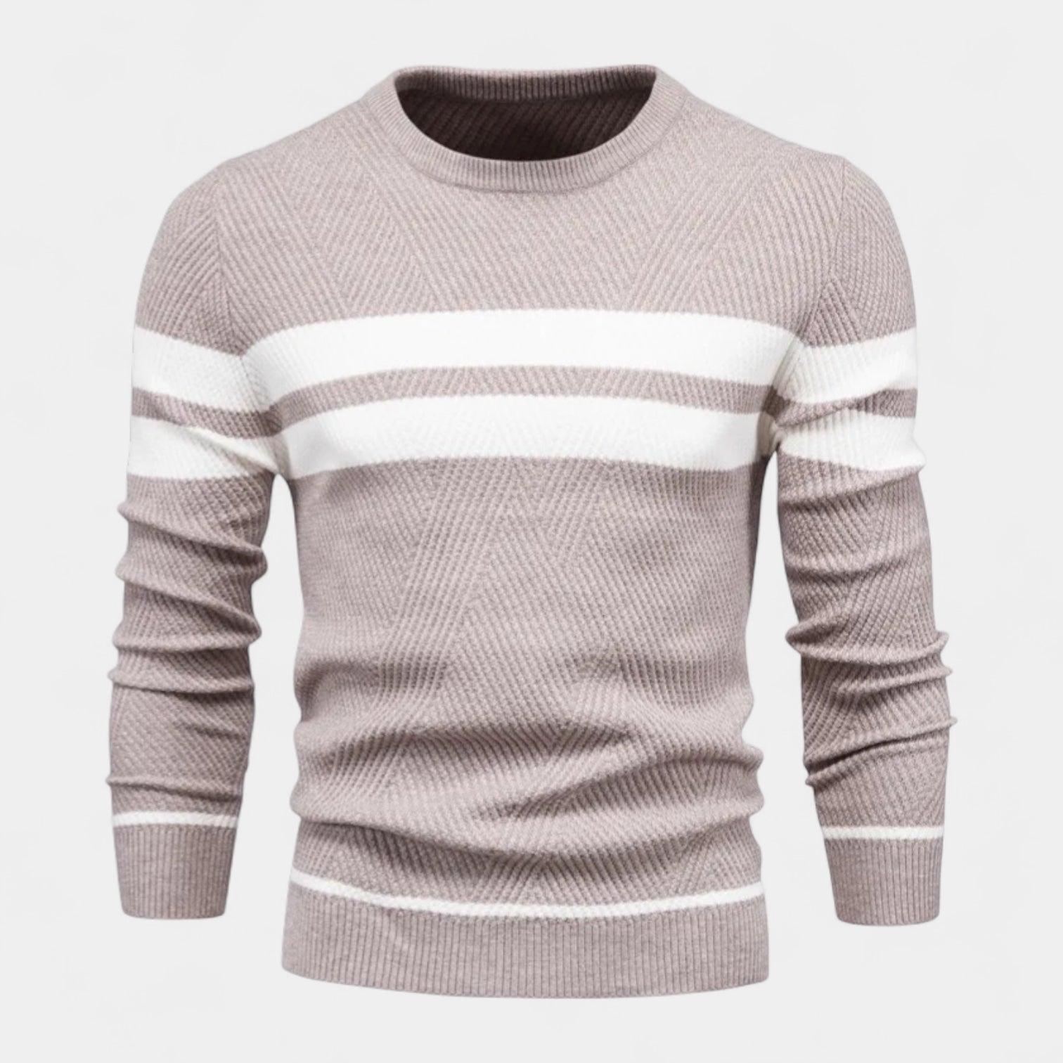 Norrskenberg | Herr Randig Tröja – Långärmad Crewneck