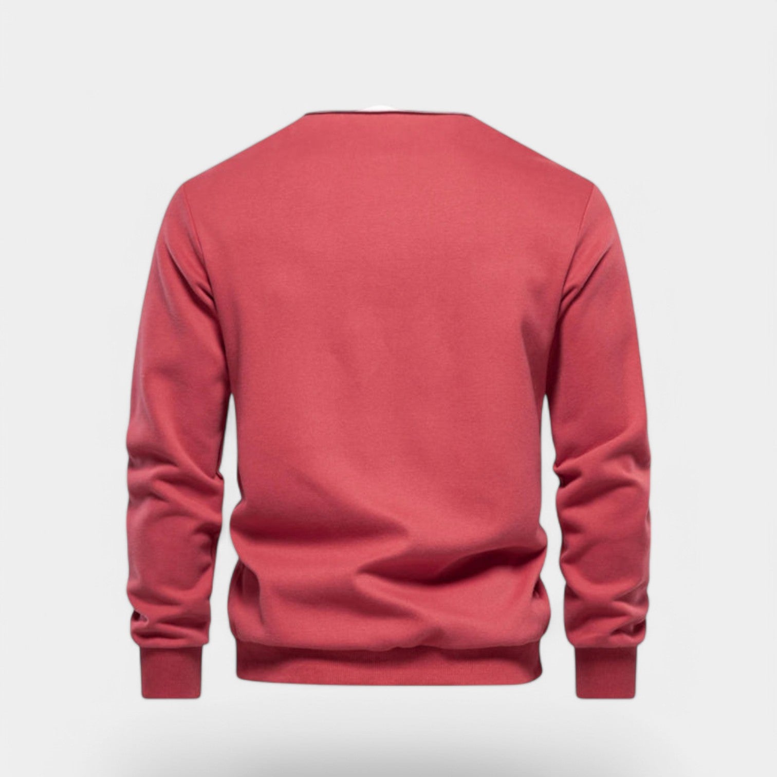 Norrskenberg | Herr Polo‑sweatshirt med Dresskrage – Bomullspullover