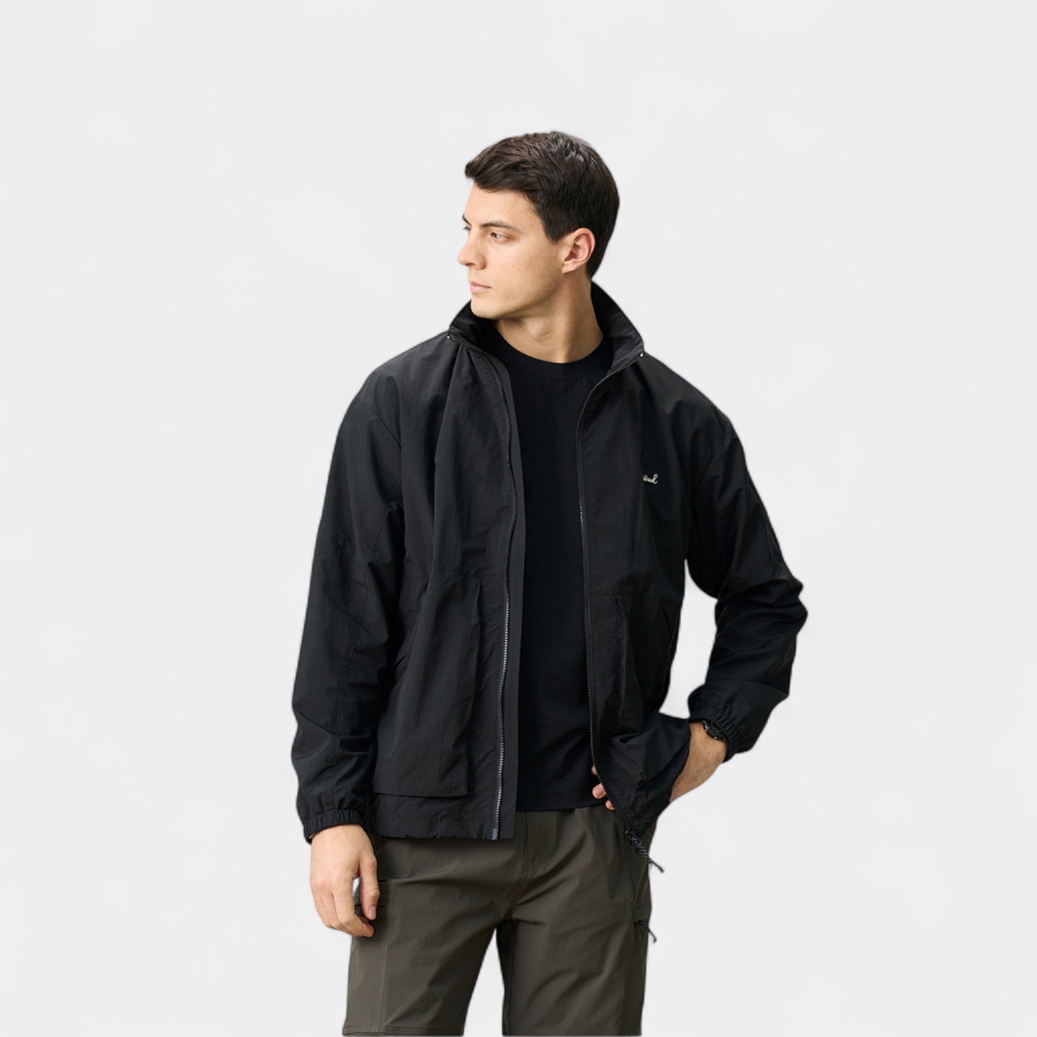 Norrskenberg | Herr Vindjacka med Infälld Huva - Lätt & Vattenavvisande