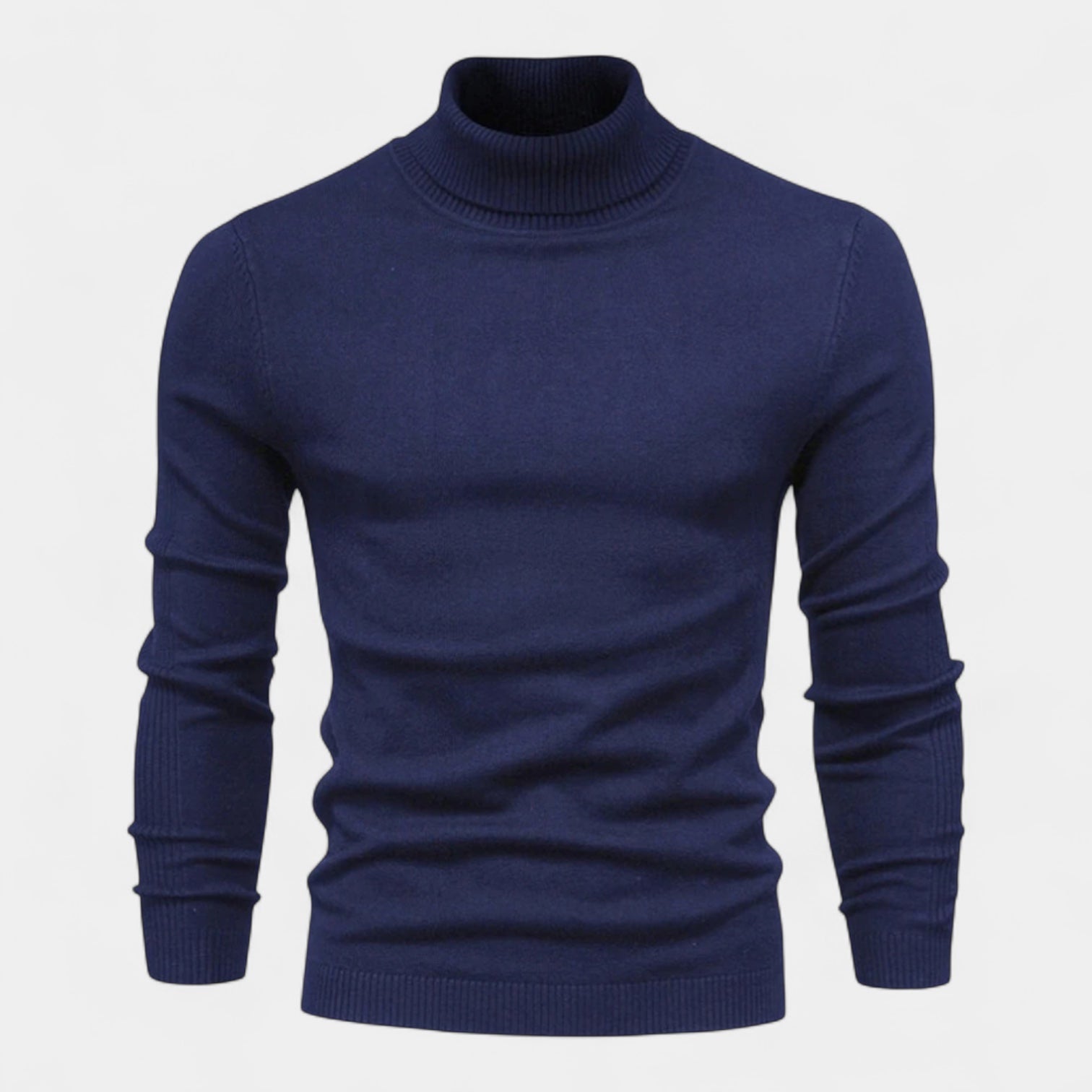 Norrskenberg | Ribbstickad Turtleneck-Tröja för Män