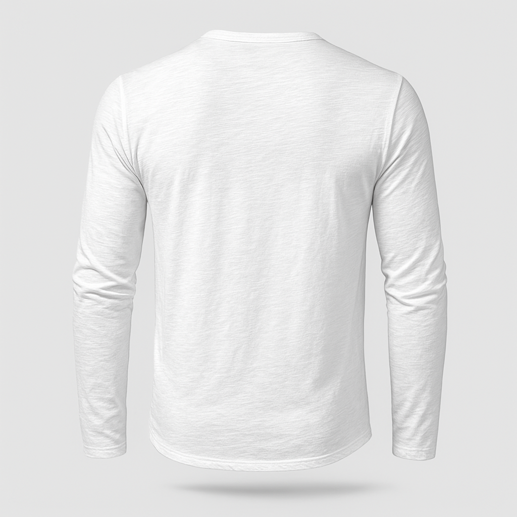 Norrskenberg | Långärmad Henley Skjorta i bomull | Casual Shirt