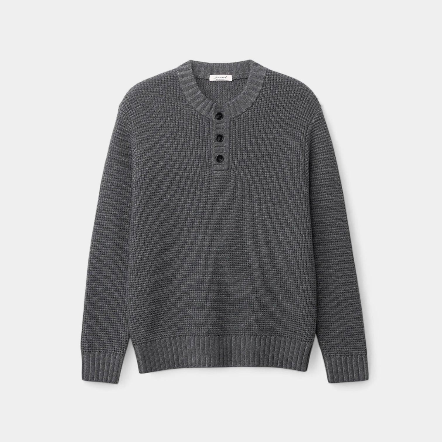 Norrskenberg | Henleytröja i Merinoull för Herr - Långärmad Stickad Pullover