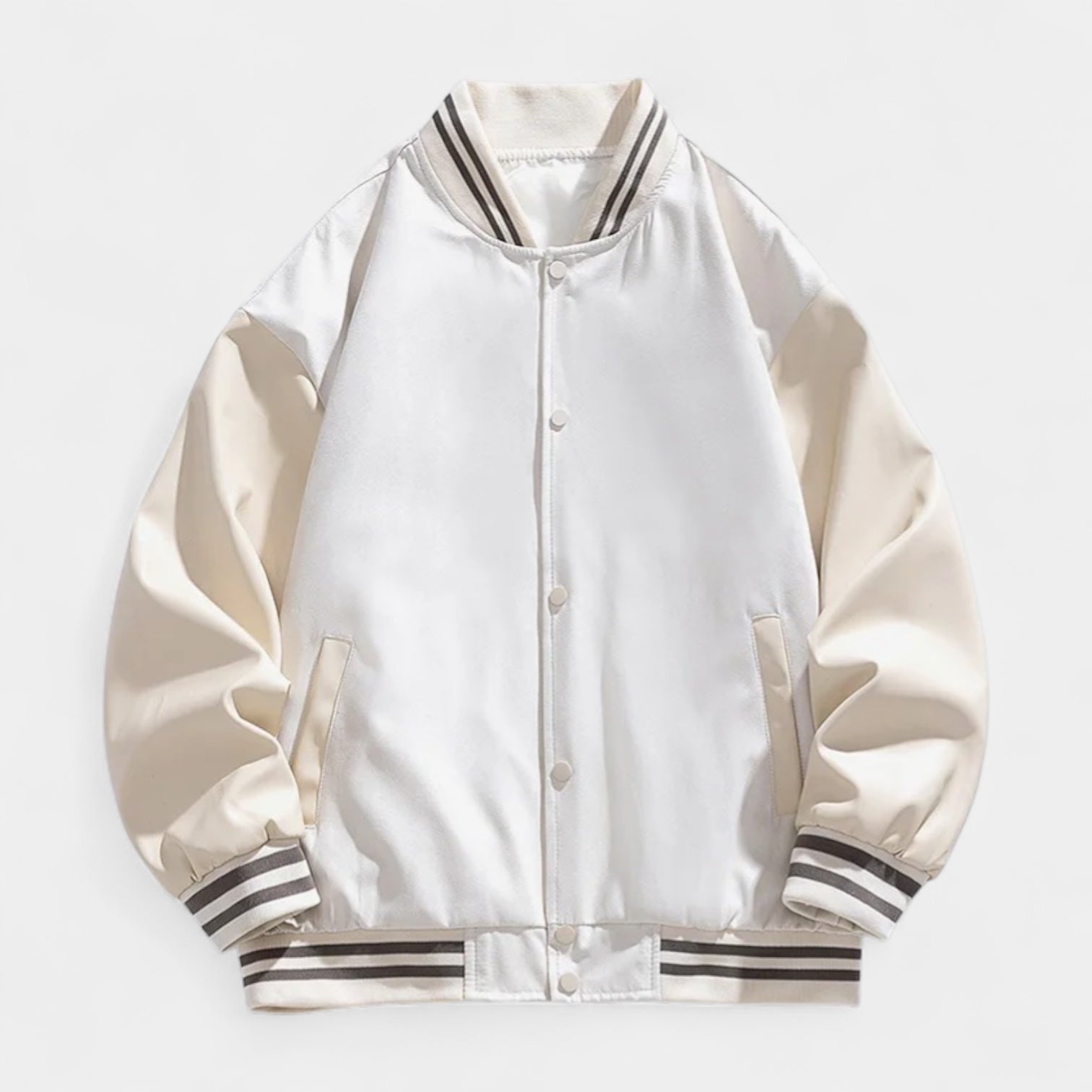 Norrskenberg | Collegejacka med Läderärmar - Baseball Jacka