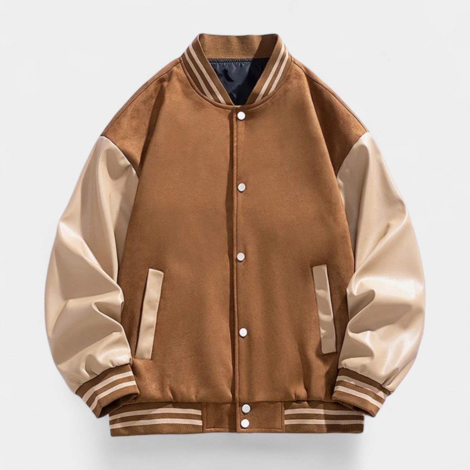 Norrskenberg | Collegejacka med Läderärmar - Baseball Jacka