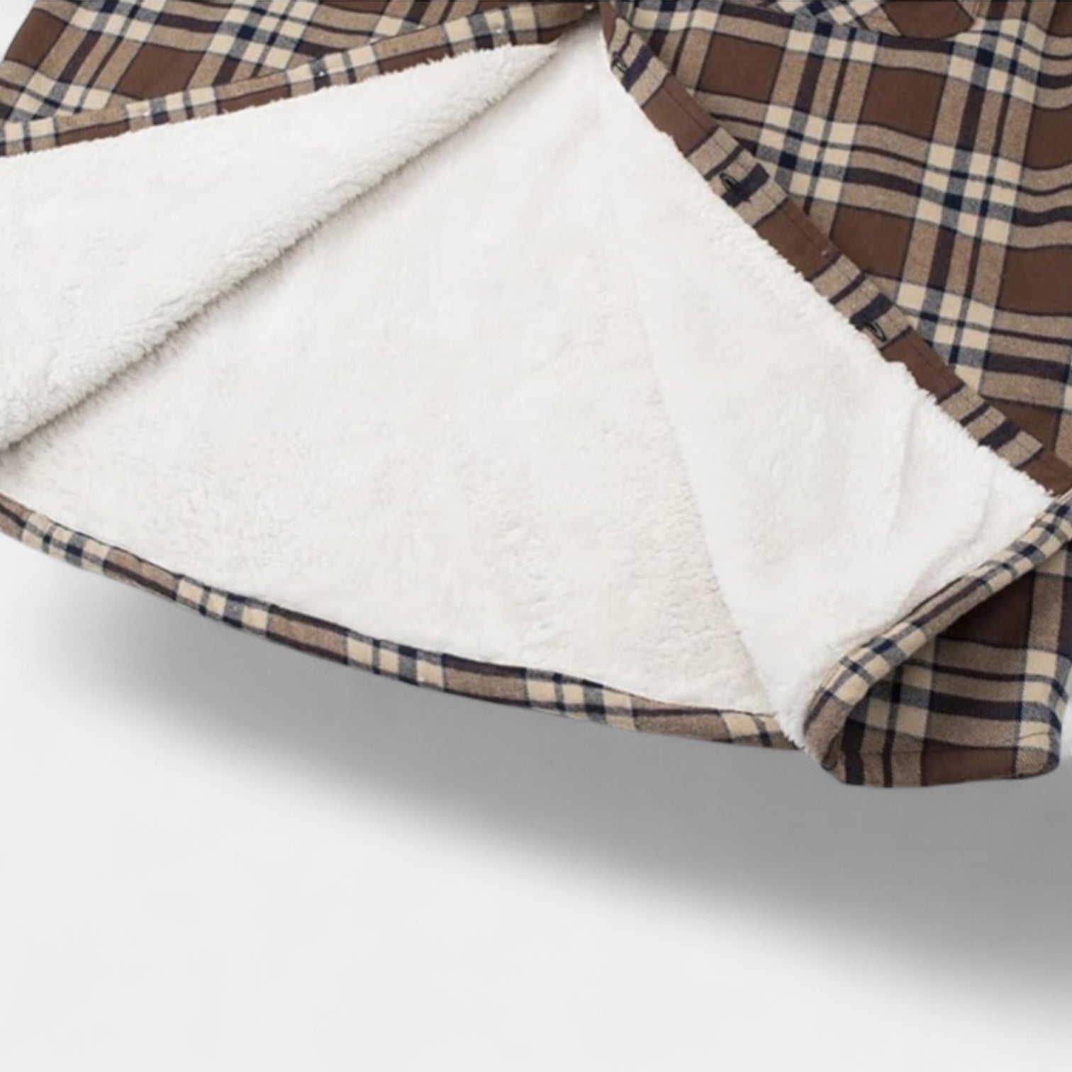 Norrskenberg | Herr Flanellskjorta med Fleecefoder - Overshirt