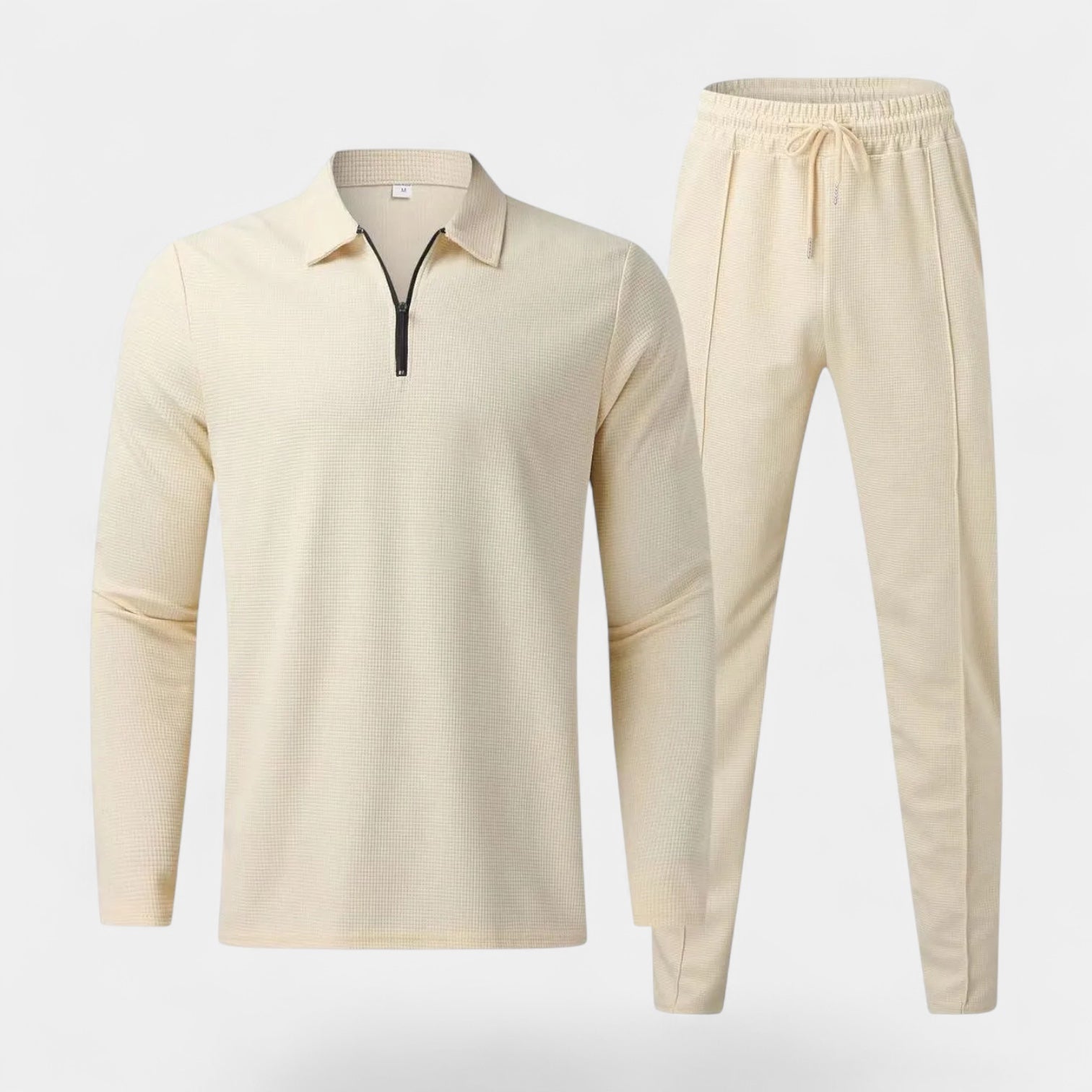 Norrskenberg | Herr Casual Tracksuit - Zip-Piké & Mjuka Joggers