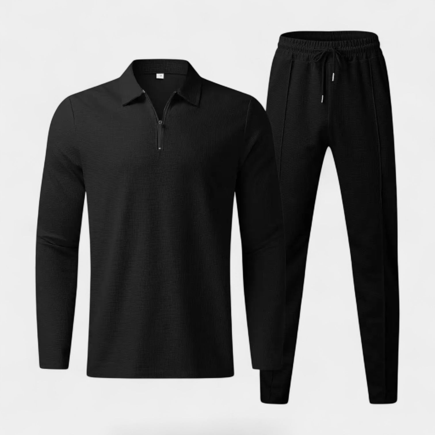 Norrskenberg | Herr Casual Tracksuit - Zip-Piké & Mjuka Joggers